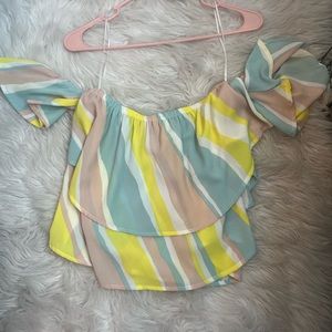 Buddy love off the shoulder top